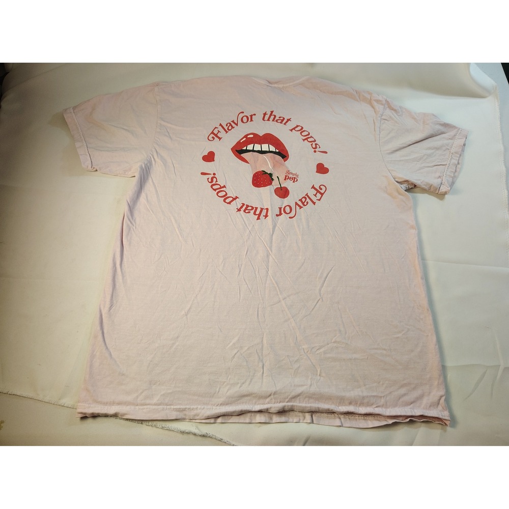 Comfort Colors Simply Pop Flavor That Pops Retro Graphic Tee Pnk Unisex Shirt XL